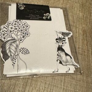 NWT Anthropologie Florence Balducci Wild Masquerade Place Cards set of 8